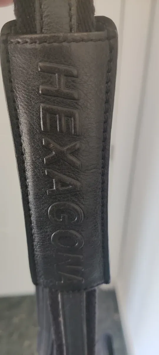 Bolso bandolera piel hombre negro nuevo