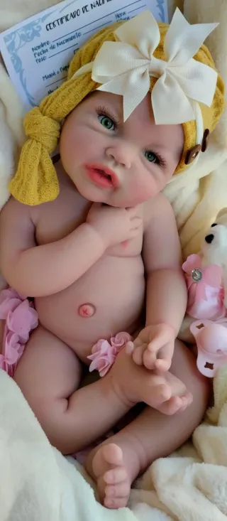 Bebé Reborn Silicona Completa 44cm
