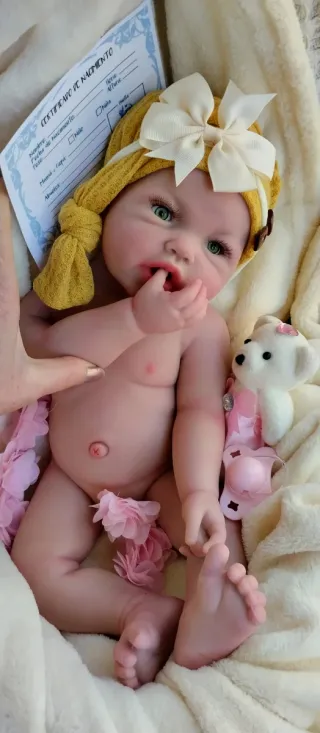 Bebé Reborn Silicona Completa 44cm