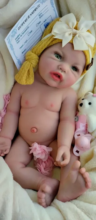 Bebé Reborn Silicona Completa 44cm