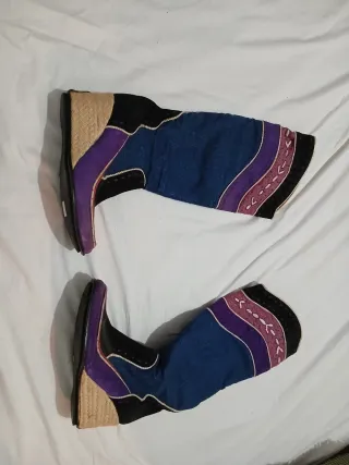 Stivali in pelle multicolore