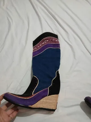 Stivali in pelle multicolore