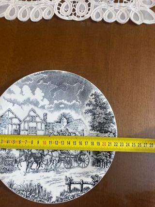 Plato porcelana Español San Claudio antiguo