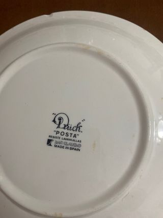 Plato porcelana Español San Claudio antiguo
