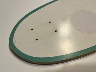 Tabla surfskate on shore skeleton bay