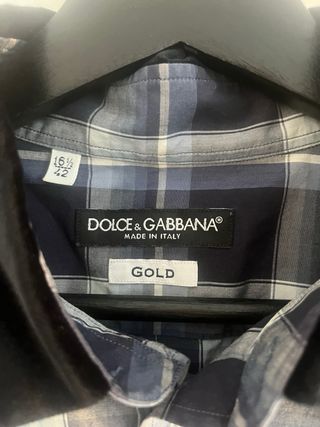Camisa Dolce & Gabbana XL Tartán Azul