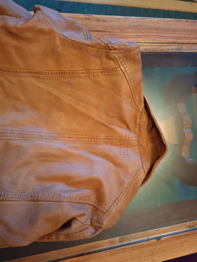 Chaqueta de cuero marrón Oakwood