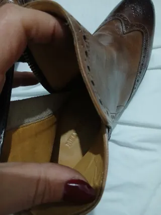 Stivaletti Brogue Pelle Marrone e Beige