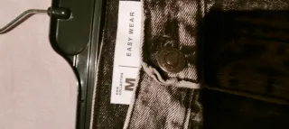 Falda vaquera negra gris talla M