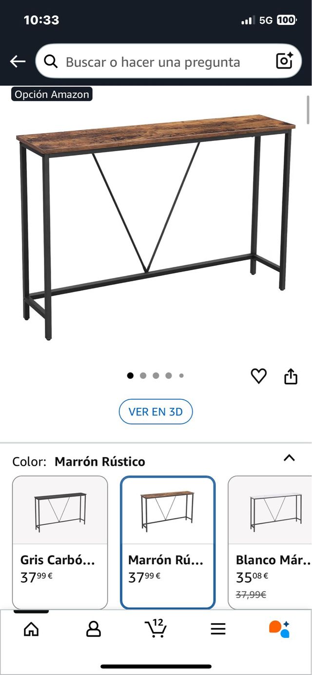 Mesa alta estilo industrial