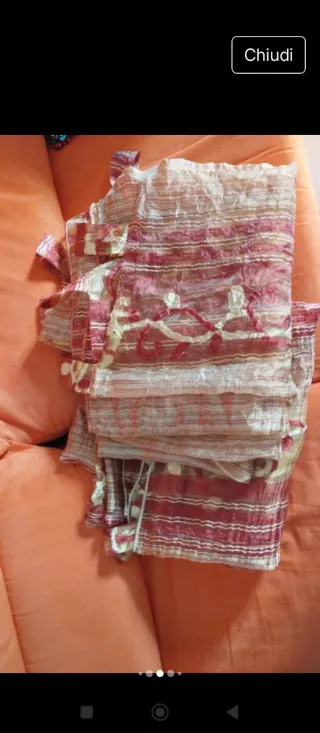 Set 2 tendoni velati decoro in omaggio calamite