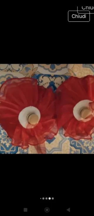 Set 2 tendoni velati decoro in omaggio calamite