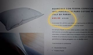 GUANCIALE CUSCINO PARAH 50X80 (NUOVO)