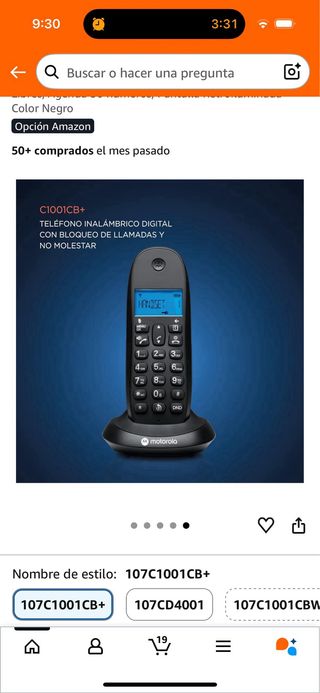 Teléfono fijo inalámbrico Motorola a estrenar