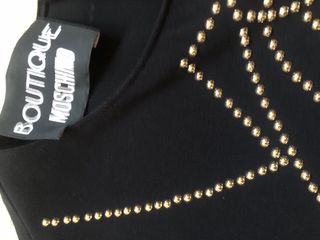 Moschino Boutique camicia nera con strass