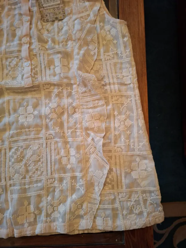 Camisa sin mangas V&L beige