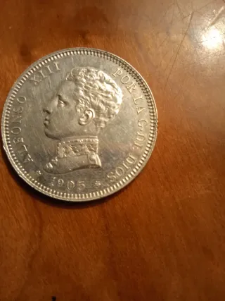 Moneda Plata Alfonso XIII 2 Pesetas 1905