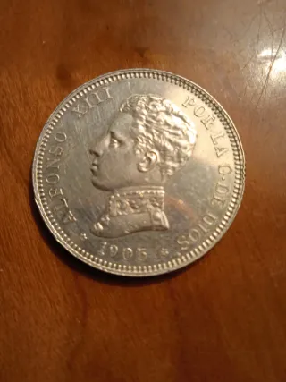 Moneda Plata Alfonso XIII 2 Pesetas 1905