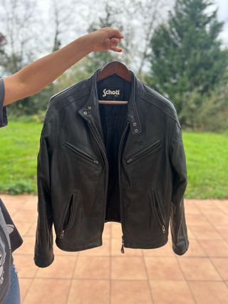 Chaqueta de cuero Schott NYC Negra