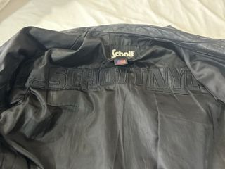 Chaqueta de cuero Schott NYC Negra