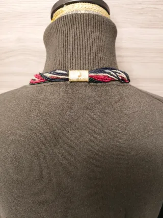 Idea regalo - Collana torchon perline nere e rosse