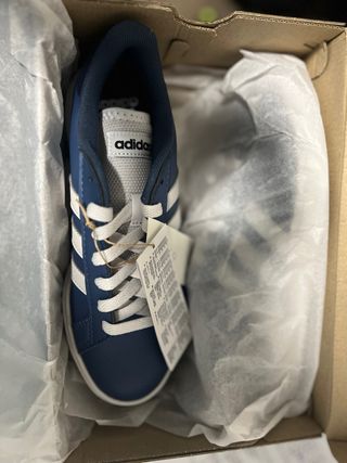 Zapatillas Adidas Gran Court Azul y Blanco