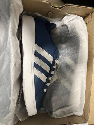 Zapatillas Adidas Gran Court Azul y Blanco