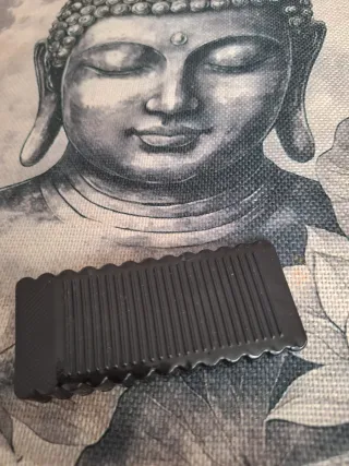 Tope de puerta silicona negro