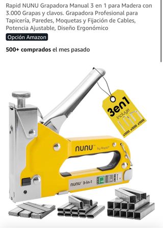 Grapadora Manual Rapid NUNU 3 en 1