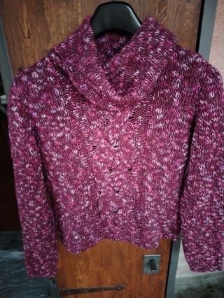 Maglione donna lana fucsia
