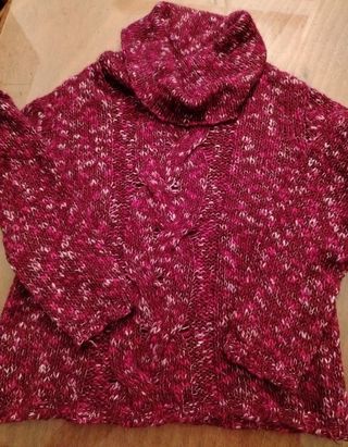 Maglione donna lana fucsia