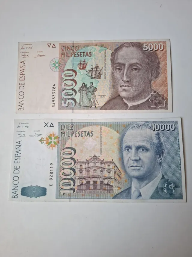 Offerta Spagna 1992: ultimi biglietti del Banco de España in pesetas