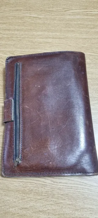 Borsello in pelle marrone vintage senza marca