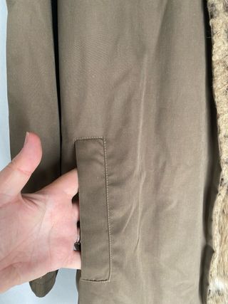 Cappotto vintage XXL con ecopelliccia