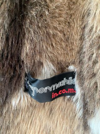 Cappotto vintage XXL con ecopelliccia