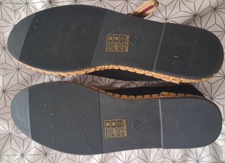 Bailarinas Etereo Talla 38 Negro y Dorado