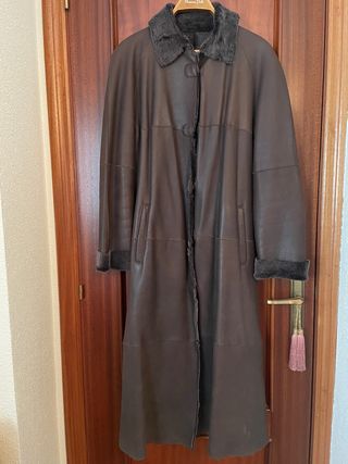 Abrigo Piel Doble Faz Massimo Dutti Marrón