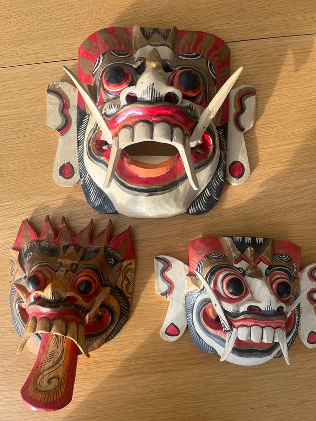 Máscaras Rangda Indonesia Bali