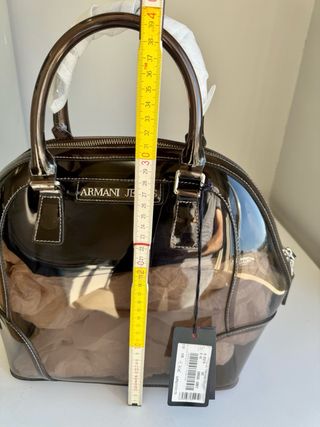 Borsa Armani Jeans trasparente effetto lucido