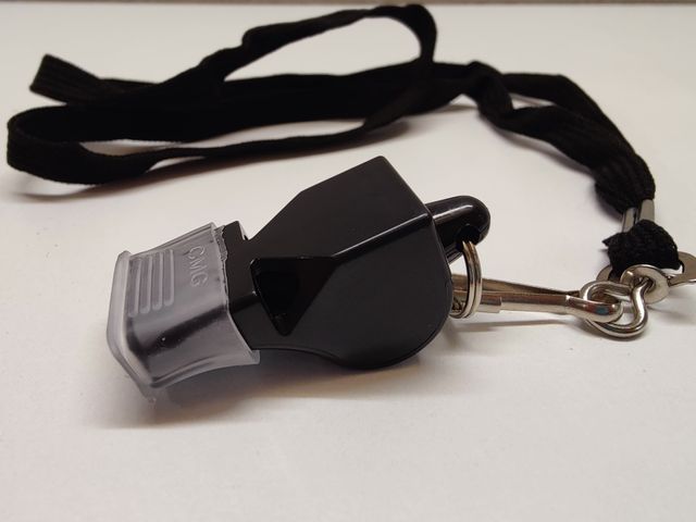 Fischietto Tipo FOX 40 Nero Cordino NUOVO