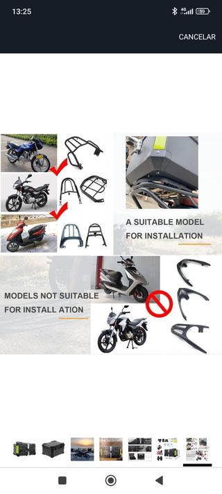 Baúl aluminio moto nuevo 2 cascos