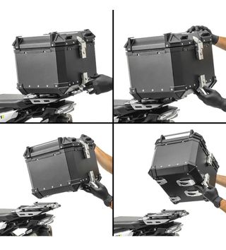 Baúl aluminio moto nuevo 2 cascos