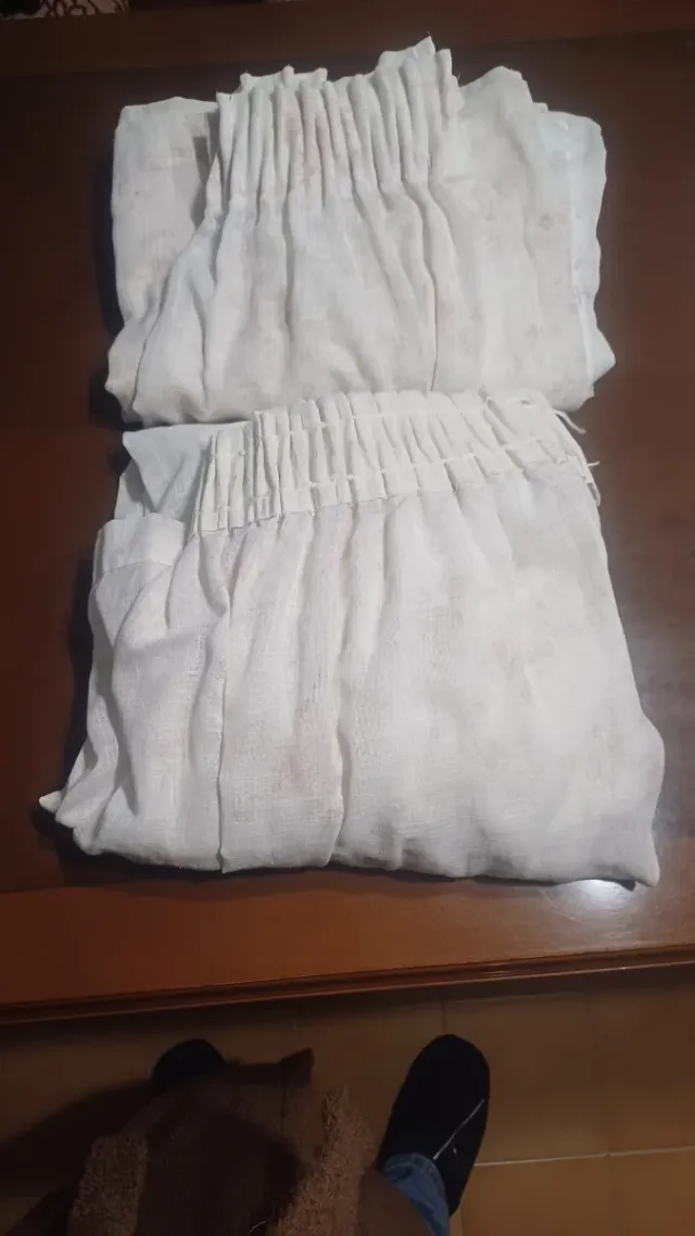 Juego de 2 cortinas blancas