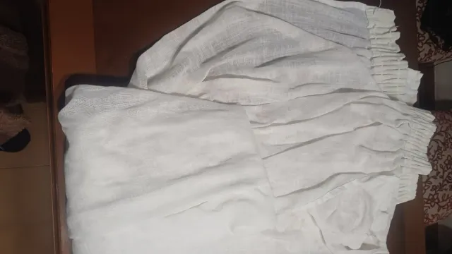 Juego de 2 cortinas blancas