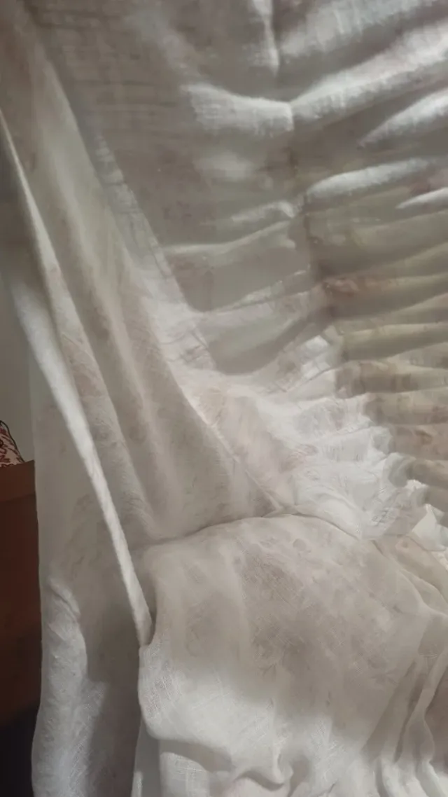 Juego de 2 cortinas blancas