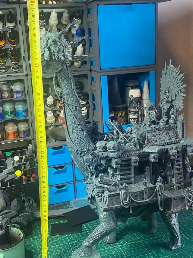 Lizardmen - Bachiosaurus gigante con Templo