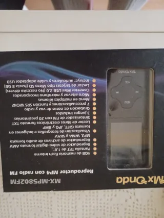 Reproductor MP4 Mx Onda 4GB Negro