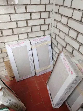 4 Cajas Cerámica Pared Gris Perla