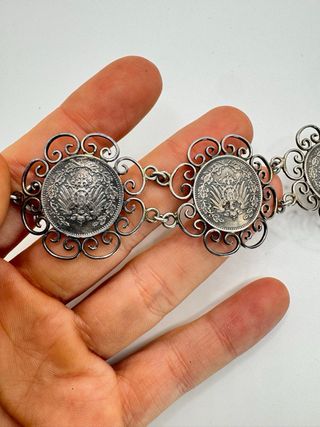 Spilla e bracciale monete tedesche