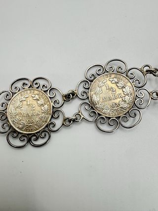 Spilla e bracciale monete tedesche
